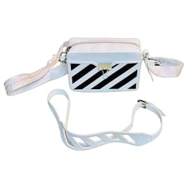 Off-White Borsa a tracolla "Main Label" in pelle bianca - Off White