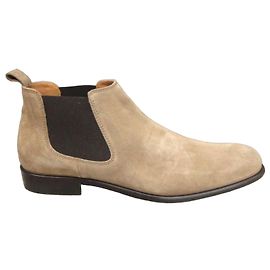 Bruno Magli Beige Suede Chelsea Boots