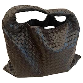 Bottega Veneta Hop Bag Braun Intrecciato Leder