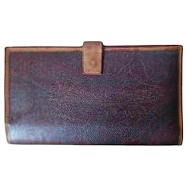 Etro Paisley Print Leather Wallet