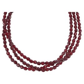 Collana Christian Dior metallo Bordeaux Auth SW2397V