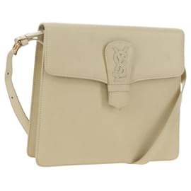 Borsa a Spalla SAINT LAURENT YSL in Pelle Avorio Oro Auth am11905V - Saint Laurent