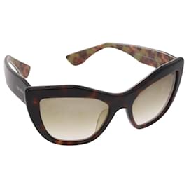Óculos de sol Miu Miu de plástico Marrom Auth 186352M