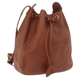 Borsa a Spalla SAINT LAURENT in Pelle Marrone Oro Auth 185461