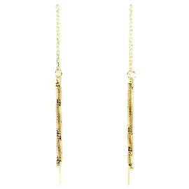 Autre Marque Orecchini a catena in oro giallo 18K