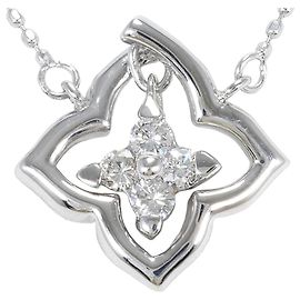 Autre Marque Collier en or blanc 18K et diamants