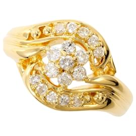 Autre Marque 18K Gelbgold-Ring mit Diamant