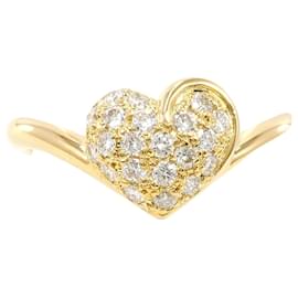 18K Gelbgold-Ring mit Diamant - Autre Marque