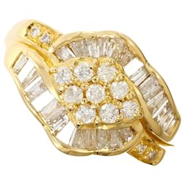 18K Gelbgold-Ring mit Diamant - Autre Marque