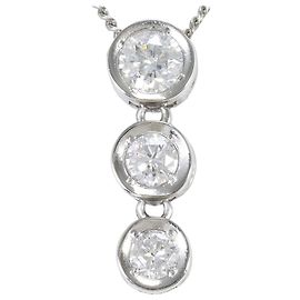 Autre Marque Elegante colar de platina PT850 com diamante
