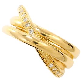 Autre Marque 18K Gelbgold-Ring mit Diamant