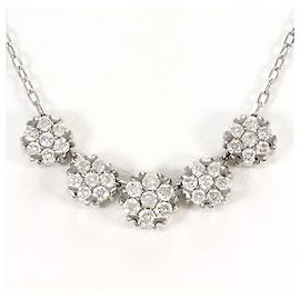Autre Marque Collar de oro blanco de 18K y diamantes