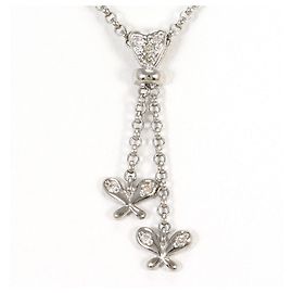 Autre Marque Collana in oro bianco 18K con diamante
