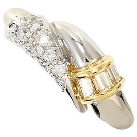 Autre Marque Ring aus Platin und Gelbgold mit Diamant