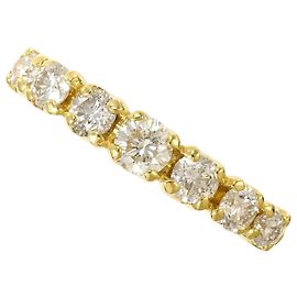 Autre Marque Anello a fascia in oro giallo 18K e diamanti