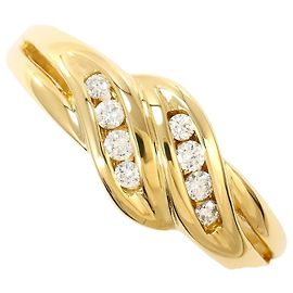 Autre Marque 18K Gelbgold-Ring mit Diamant
