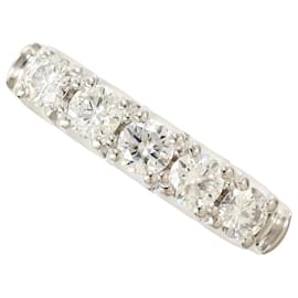 Anello a fascia in platino con diamante - Autre Marque