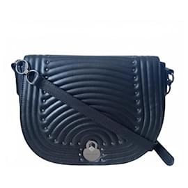 Longchamp Black Leather Shoulder Bag