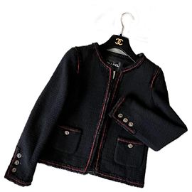 Chanel Chaqueta Tweed Negro Métiers d'Art 2009