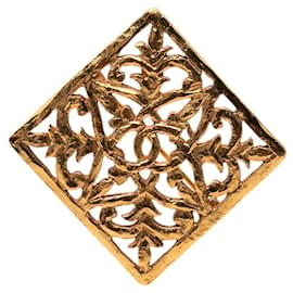 Spilla quadrata vintage Chanel Coco Mark