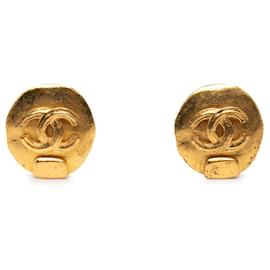 Orecchini tondi vintage Chanel Coco Mark