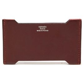 Portacarte Manhattan Hermès in pelle Bordeaux