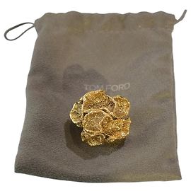 Tom Ford Floral Cocktail-Ring Goldfarben Größe 55