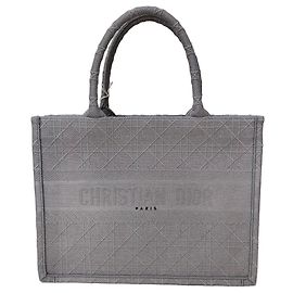 Christian Dior Book Tote Small Cannage Embroidered Canvas Bag