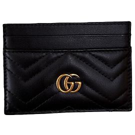 Gucci GG Marmont Card Holder Matelasse Leather