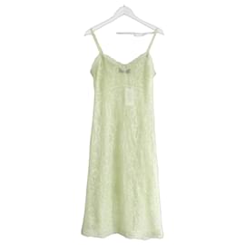 Simone Rocha Vestido slip de malha jacquard floral