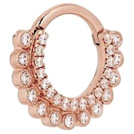 Autre Marque Maria Tash Orecchino Apsara Hoop Oro 14ct Zircone 8mm