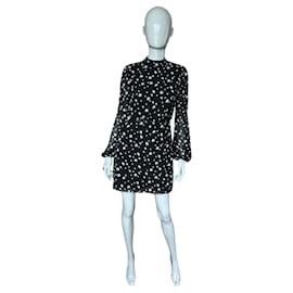 Ted Baker Mini-Kleid mit Polka Dots in Schwarz-Weiß
