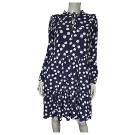 Autre Marque J. Crew Midi-Kleid Marineblau Blumenprint