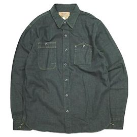 Ralph Lauren Camisa de algodón y lino índigo RRL