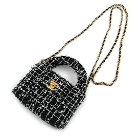 Mini borsa a tracolla con catena in tessuto CHANEL