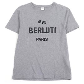 Autre Marque Berluti Logo Patch Kurzarm T-Shirt Baumwoll T-Shirt