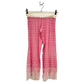 Autre Marque Pantalon rose et blanc