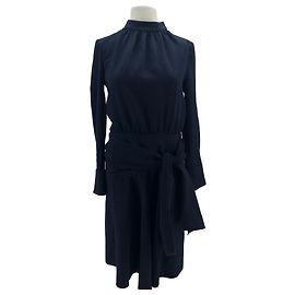 Ba&Sh Langarmkleid marineblau