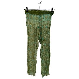 Autre Marque Pantalones de seda verdes POUPETTE ST BARTH