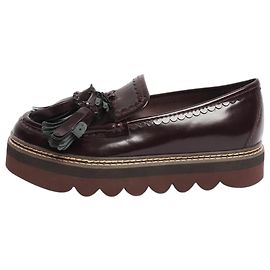 See by Chloé Mocasines de plataforma con borlas color burdeos - talla EU 38