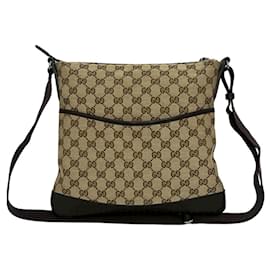 Borsa a tracolla Gucci GG Canvas e pelle