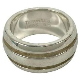 Tiffany & Co Anello Tiffany Vintage Grooved Double Line