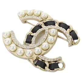Spilla in pelle Chanel AB0128