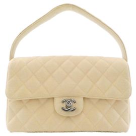 Borsa Chanel in tela avorio