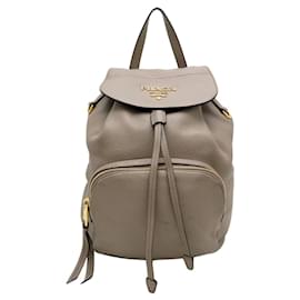 Prada Rucksack Brown Vitello Daino Cinch