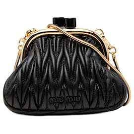 Miu Miu Black Mini Matelasse Nappa Belle Crossbody