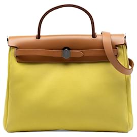 Hermès Yellow Toile Herbag Zip 31