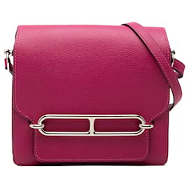 Hermès Sac Roulis 18 Mini Evercolor Rosa