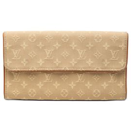Louis Vuitton Beige Monogram Mini Lin Porte Tresor International Wallet