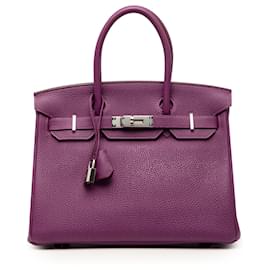 Hermès Purple Togo Birkin Retourne 30